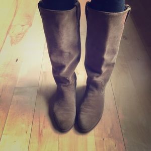 Frye Bari tan suede leather boots